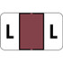 Control-O-Fax Compatible Label for Letter 'L' – Black Text on a Brown Background