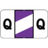 Control-O-Fax Compatible Label for Letter 'Q' – Black Text on a Purple & White Background