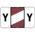 Control-O-Fax Compatible Label for Letter 'Y' – Black Text on a Brown & White Background