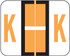 Smead Alphabetical Labels, BCCS-Series, 1 H x 1 1/4 W, Letter K, fl. Orange, 120/Pack