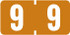 Tab Products Numeric Labels, TPNV-Series, Number 9, 500/Roll, Brown