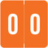 Sav-Tyme STNM Series Numeric Label 0 in orange, 500/Roll
