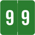Sav-Tyme STNM Series Numeric Label 9 in Green, 500/Roll