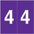 S&W KKL Numeric Labels, SWNM-Series, 1-1/2 H x 1-1/2 W, Number 4, Purple