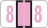 Jeter Numeric Labels, 6190-Series, Number 8, Lilac, 500/Roll, 15/16x1 5/8