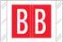 Barkley FASTM Alphabetic Label - Red Letter B, Self-Adhesive, Polylaminated for End-Tab File Folders