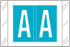Tabbies 12000-Series compatible alphabetic label, Letter A, light blue, 1 inch x 1.5 inch, 500 labels per roll