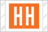 Tabbies 12000-Series compatible alphabetic label, Letter H, orange, 1 inch x 1.5 inch, 500 labels per roll