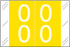 Tabbies 11200 Match Double Digit Numeric Label 00 in yellow with white numbers for file folder organization
