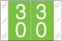 Tabbies 11200 Match Double Digit Numeric Label 30 in light green with white numbers for file folder organization