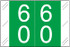 Tabbies 11200 Match Double Digit Numeric Label 60 in dark green with white numbers for file folder organization