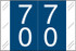 Tabbies 11200 Match Double Digit Numeric Label 70 in dark blue with white numbers for file folder organization