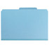 Smead SafeSHIELD Classification Folders, 2 Dividers, Legal Size, Blue, 10/Box