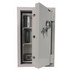 FireKing KF2722-1WHE fire safe open – shelves organized with binders, documents, and lockbox inside
