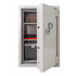 FireKing KF3522-1WHE fire safe – front view open with lockboxes, binders, and valuables stored on adjustable shelves