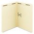 Smead reinforced file folder, letter size, manila, 2 fasteners, straight-cut tab