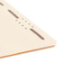 Close-up of Smead fastener file folder showing reinforced straight-cut tab and side fastener slot