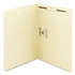 Smead reinforced file folder, letter size, manila, 1 fastener in position 1, straight-cut tab