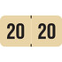 Traco Year Labels, 2020, Tan, 3/4 x 1-1/2, 500/Roll