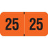 Traco Year Labels, 2025, Orange, 3/4 x 1-1/2, 500/Roll