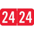 Sav-Tyme Year Label 2024 – Red, STYM-24-T4, 3/4" x 1-1/2"