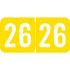 Sav-Tyme Year Label 2026 – Yellow, STYM-25-T4, 3/4" x 1-1/2"