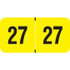Reynolds & Reynolds Year Label 2027 – Yellow, RRYM-27, 3/4" x 1-1/2"