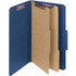 Smead SafeSHIELD Pressboard Classification Folder,  2 Dividers, Dark Blue