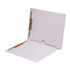 White full pocket folder with end tab and two-position fasteners for letter-size documents