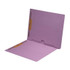 Lavender end tab folder with full inside pocket and fasteners in positions 1 and 3