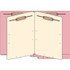 End Tab Classification Folders - 2 Dividers, 14pt Pink, Letter Size