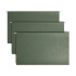 Smead 64135 legal-size hanging file folder, standard green, 1/3-cut tabs, metal hanging rods.