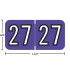 Amerifile Year Labels - 2027, Purple, 3/4 x 1-1/2, 500/Roll (ARYM-27)