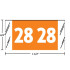 Col’R’Tab 51700 2028 year label, orange, 3/4" x 1-1/2", 500/roll