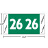 Col’R’Tab 51700 2026 year label, dark green, 3/4" x 1-1/2", 500/roll