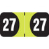 Arden ADYM year label, 2027 light green, 3/4" x 1-1/2", wrap-around with center-slit liner, zoomed