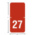 TABBIES 72527 Year Labels – 2027 Red, 1" x 1/2", 250/Pack