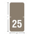 Original TABBIES 72525 year labels, 2025 Gray, 1x 1/2, laminated wrap, center-slit liner, 250/pack