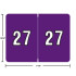 Data File AL8800-28 year label, 2027 purple, 15/16 x 1-1/4, laminated wrap-around, USA.