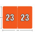 Data File AL8800-23 year label, 2023 dark orange, 15/16 x 1-1/4, polylaminated wrap-around, USA.