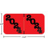 Jeter Compatible JPYM-24 Year Labels – 2024 Red, 3/4" x 1-1/2", 500/Box