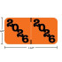 Jeter Compatible JTYM-26 Year Labels – 2026 Orange, 3/4" x 1-1/2", 500/Box