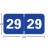 MJYM-29 year labels, 2029 dark blue, 3/4 x 1-1/2 in, polylaminate, 500/roll