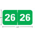 MJYM-26 year labels, 2026 green, 3/4 x 1-1/2 in, polylaminate, 500/roll — Medical Arts Press match