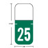 Tab Products 1308-compatible year label, A1308-25, 2025 Dark Green, top tab size 1-1/8 by 1/2 inches, vinyl, 500 labels per roll