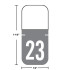 Tab Products 1308-compatible year label, A1308-GY-23, 2023 Gray alternate, top tab size 1-1/8 by 1/2 inches, vinyl, 500 labels per roll