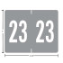 Tab 1309-compatible year label A1309-23, 2023 Gray alternate, 1 inch by 1-1/4 inch, matte vinyl, 500 per roll