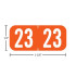 TAB A1287 year label A1287-23-T3, 2023 Orange, 1/2 inch by 1-1/8 inch, matte vinyl, 500 per roll.