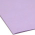Edge view of stacked lavender folders showing folder thickness