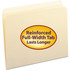 Manila straight-cut file folder showing reinforced full-width tab callout